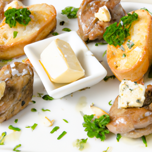 Garlic Butter Steak Bites garnished with fresh herbs